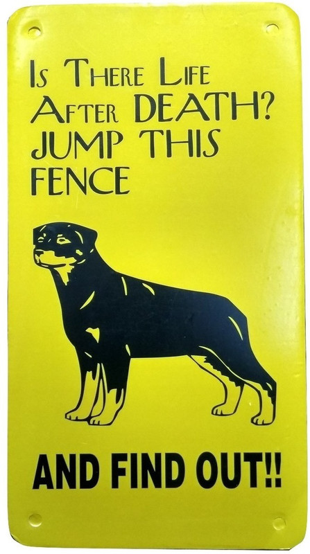 pawsitively "RING DOOR BELL AND RUN " The Dog needs Exercise Board Emergency Sign(Reflective Sign)