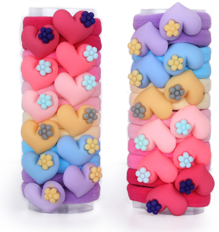 stone gallery Latest Designer Hair Rubber Band For Womens Stylish Ponytail 24 Pcs Hair Rubber Band Box In 6 Different Colors Rubber Band(Multicolor)