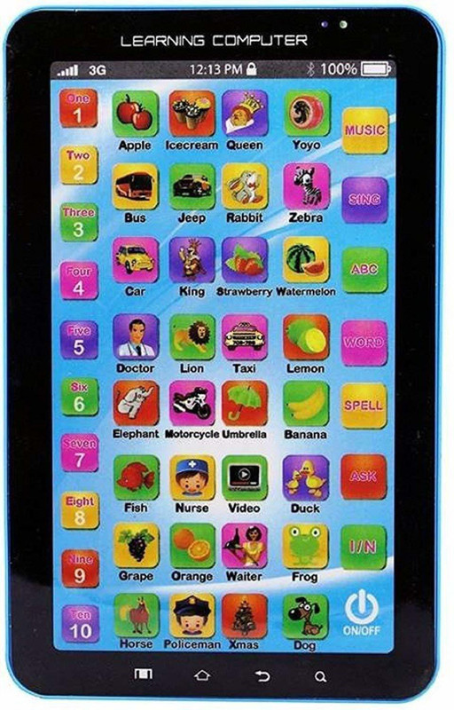 Mantavya P1000 Function Educational Learning Tablet Computer Toy for Kids(Multicolor)
