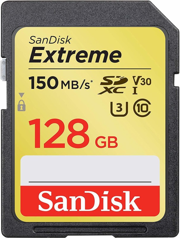 SanDisk Extreme 128 GB Extreme SDHC Class 10 150 MB/s Memory Card