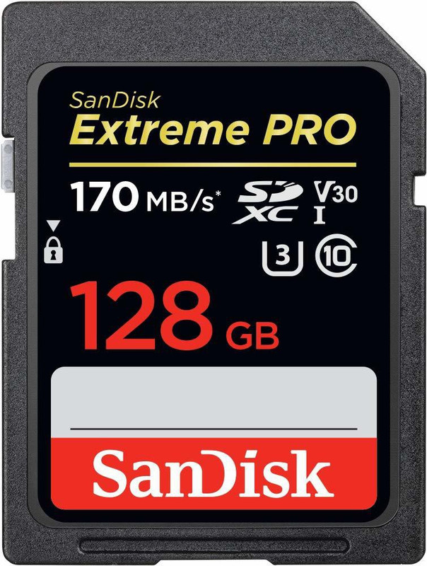 SanDisk Extreme Pro 128 GB SDHC Class 10 170 MB/s Memory Card