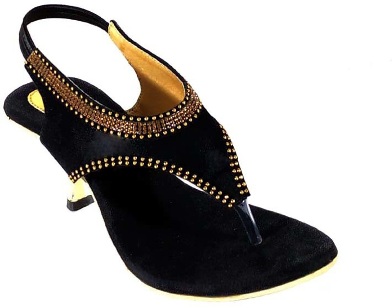 haroon footwear Women Black Heels