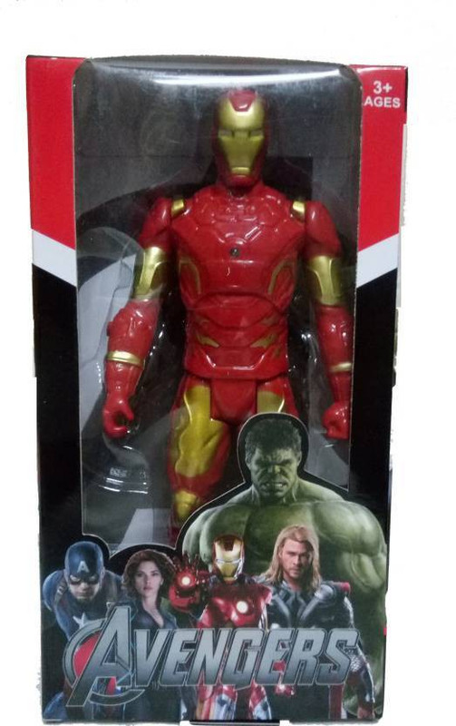 colitive Avengers Legends Iron Man Big size 12 Inch (30 CM) Action Figure Toy with LED light & Sound(Red)