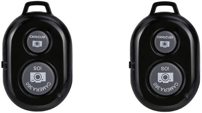 Zikani Taste of Yours SET OF 2PC Camera Wireless Bluetooth Remote Controler Shutter For Selfie Stick-Tripod-Samrt Phone Camera Remote Control Camera Remote Control(Black)