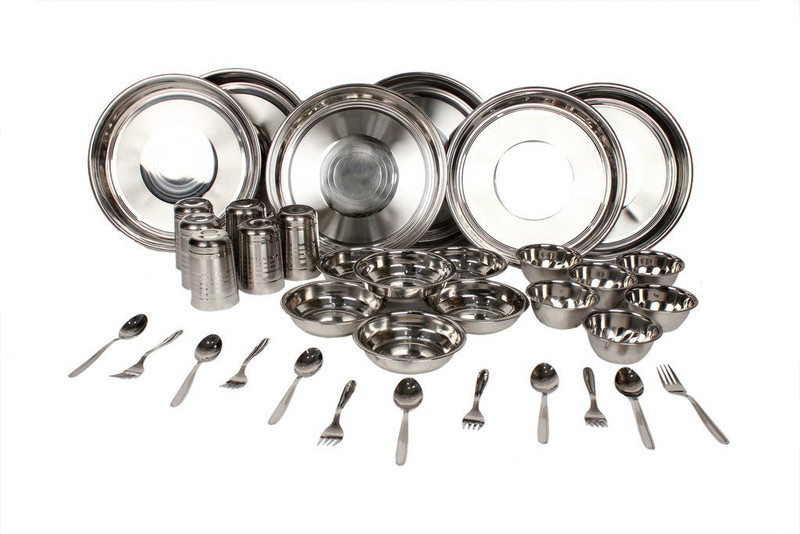 jam enterprises Stainless Steel Lunch Sparkle Pack of 37 Dinner Set (Stainless Steel) Pack of 37 Dinner Set(Stainless Steel)