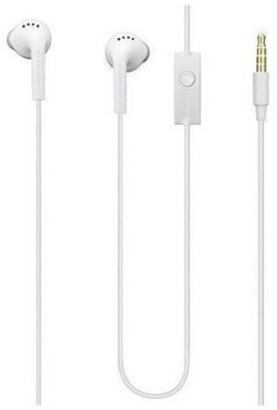 Rozti Latest Hands free compatible for all Android Mobile 3.5 mm jack Earphone All smartphones and compatible Wired Headset with Mic (White, In the Ear) Earphone Cable Organizer