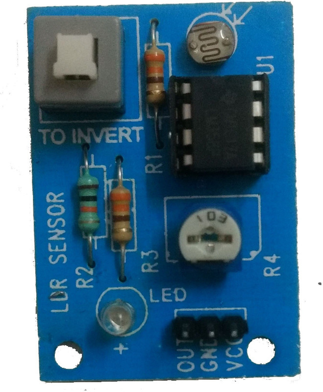 Embeddinator LDR light Sensor Module With Special Day/Night Invert Logic Feature For Raspberry Pi, Arduino, DSP, ARM, AVR, PIC, 8051 Educational Electronic Hobby Kit