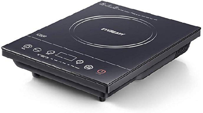 Eveready IC 202 2000-Watt Induction Cooktop (Black) Induction Cooktop(Black, Touch Panel)