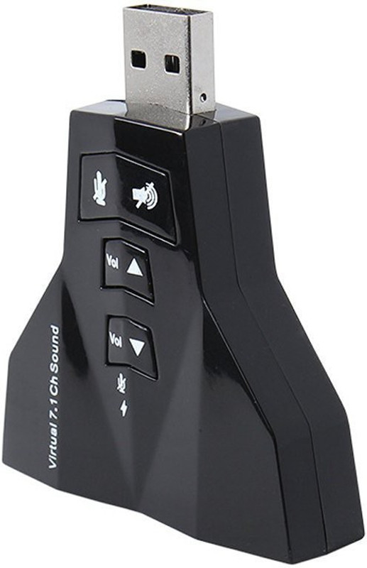 Ultima Cords & Cables 7.1 Channel USB Sound Adapter with 2 Stereo Output Jack & Microphone-Input Jack USB Type A Internal Sound Card(7.1 Audio Channel)