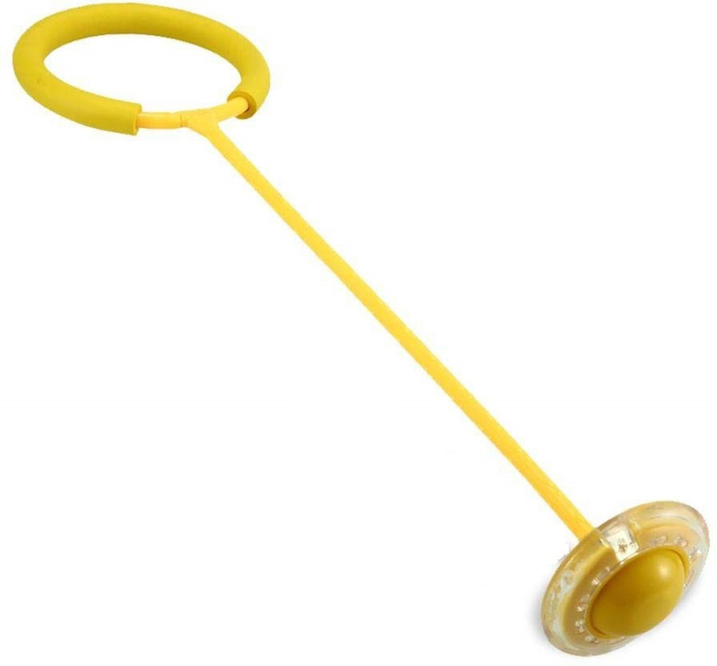 IRIS Skip Ball, Jump Ropes, Ankle Skip One-Legged Yellow Jumping Ring Crazy Ball