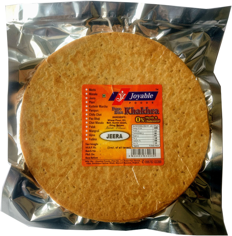 joyable Khakhra (Jeera (Cumin)) - 200 gms each(Pack of 6, 6 x 200, 1200 g)