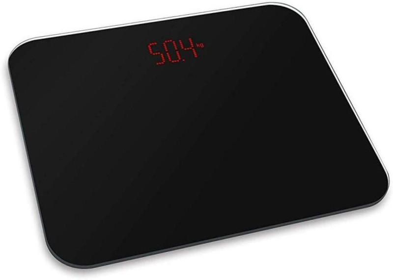 Gadget Tree S-curve Personal Weight Machine For Body Weight With 6mm Thick Glass Weighing Scale(Black)