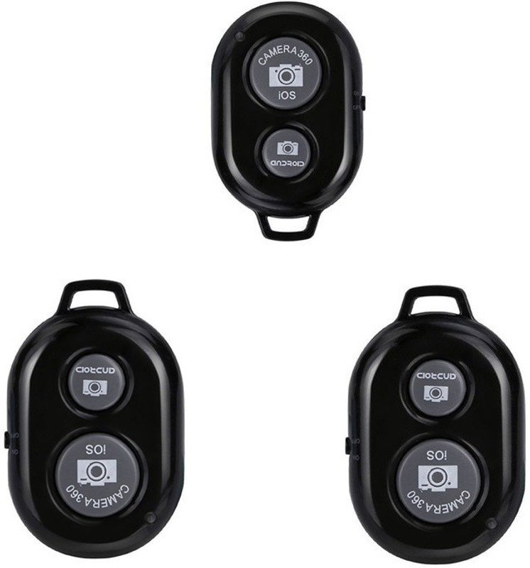Zikani Taste of Yours SET OF 3PC Camera Wireless Bluetooth Remote Controler Shutter For Selfie Stick-Tripod-Samrt Phone Camera Remote Control(Black)