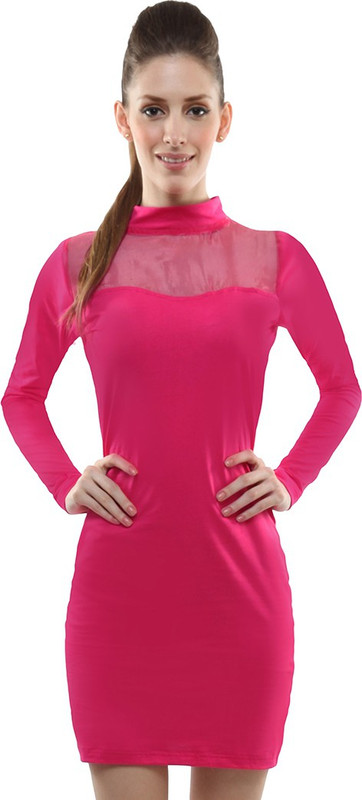 Miss Chase Women Bodycon Pink Dress