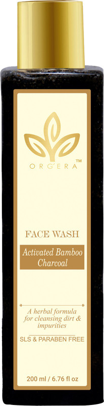orgera Herbal Sulfate free Face wash activated bamboo charcoal for dirties cleaning Face Wash(200 ml)