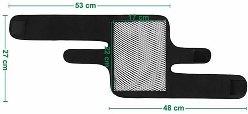 FUTABA Self -Heating Magnetic Therapy Knee Support - Pack of Two - Medium Cricket Guard Combo(Black)