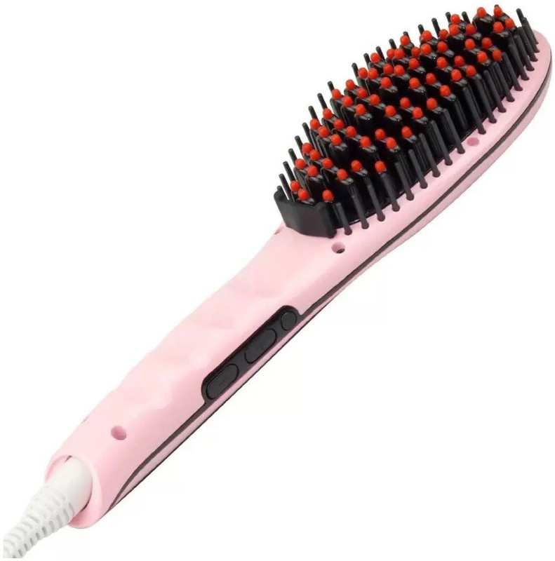 online store Beautifull Look Straight Premium Ceramic Straightening Brush Curler & Styler Soft Hair-1 Hair Straightener (Pink) J66 HS J66 Hair Straightener(Pink)