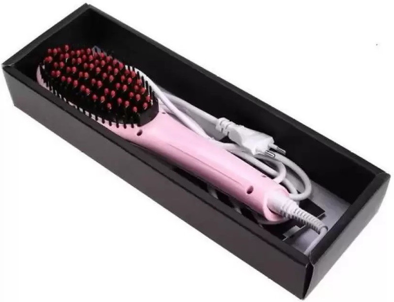online store Beautifull Look Straight Premium Ceramic Straightening Brush Curler & Styler Soft and Shine Hair Straightner Hair Straightener Hair Straightener J65 HS J65 Hair Straightener(Pink)