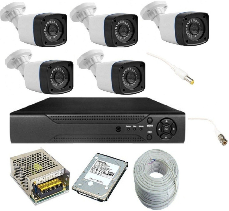 ds vision DS VISION 2.4 MP 5 bullet camera, 8 CHANNEL DVR, 1 TB HARD DISK, 8 CHANNEL POWER SUPPLY, 90 MTR WIRE BUNDLE Security Camera (1 TB, 8 Channel) Security Camera(1 TB, 8 Channel)