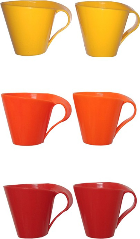 bluedollarproduct PLASTIC MUG Plastic Mug(250 ml, Pack of 6)