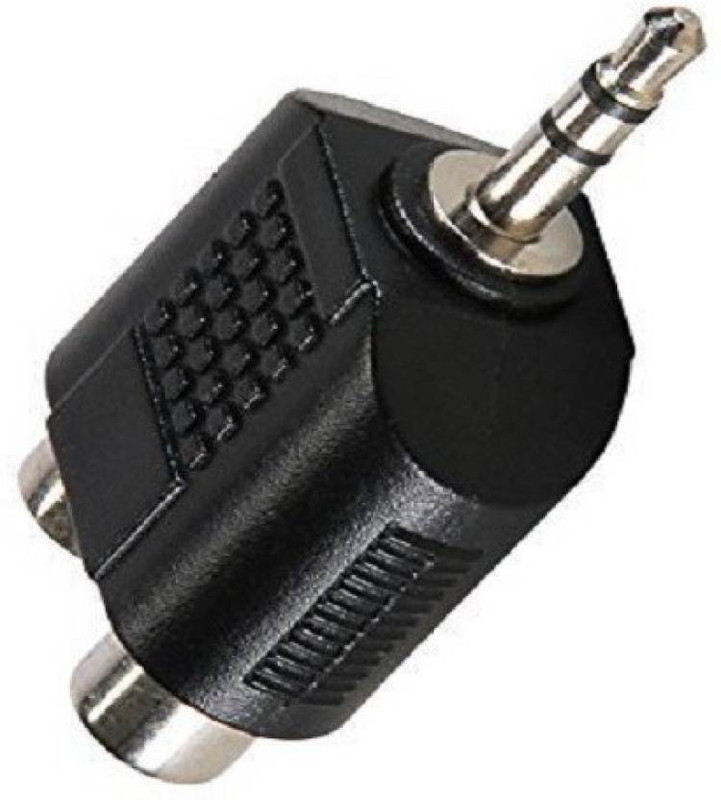 fangtooth  TV-out Cable 3.5mm Jack Stereo Male To 2 RCA Plug Female Adapter M/F Y Splitter RCA Audio Adapter Connector 3.5mm Audio Cable(Black, For TV)