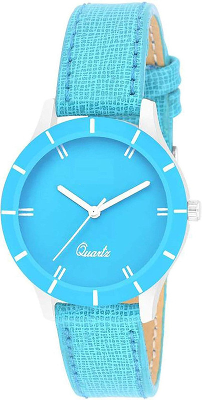 royal watches Sky Blue Leather Strap Women's Analogue Watch RES-84 RES-84 Analog Watch  - For Girls