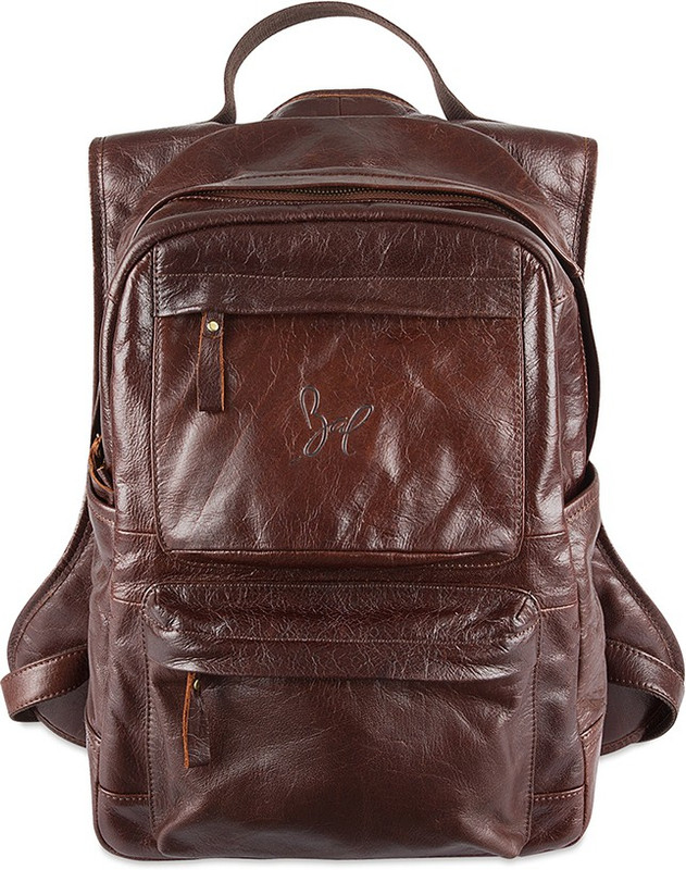 ROHIT BAL Leather Backpack Multipurpose Bag(Brown, 5 L)