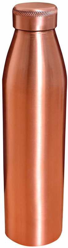 4orke Pure Copper Seamless Bottle. Matt Finish. 1000 ml 1000 ml Bottle(Pack of 1, Brown)