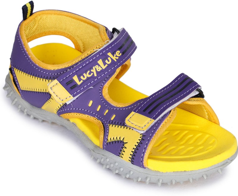 Lucy & Luke By Liberty Boys Velcro Sports Sandals(Yellow)