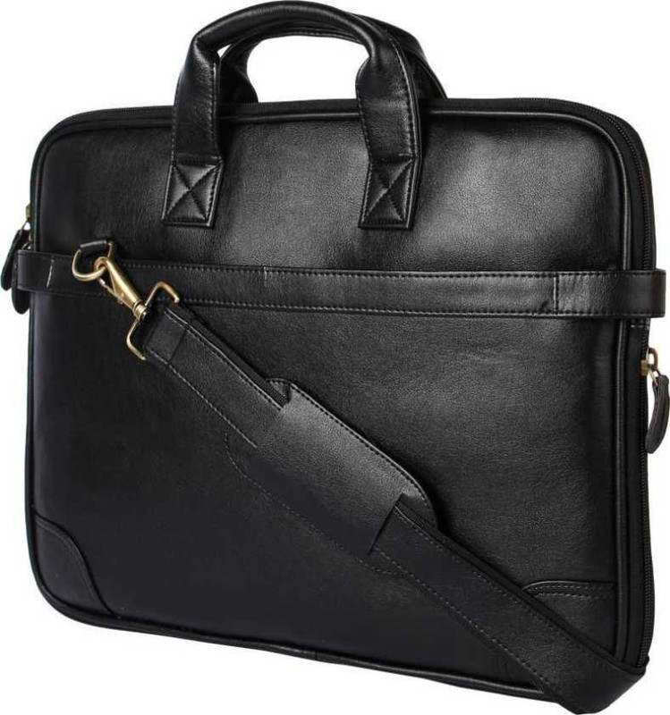 modfrill 14 inch Expandable Laptop Messenger Bag(Black)
