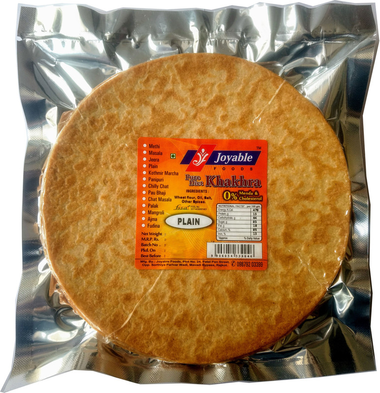 joyable Khakhra (Plain (Sada)) - 200 gms each(Pack of 6, 6 x 200, 1200 g)