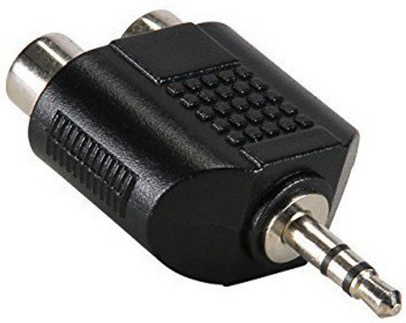 fangtooth  TV-out Cable 3.5mm Jack Stereo Male To 2 RCA Plug Female Adapter M/F Y Splitter RCA Audio Adapter(Black, For TV)