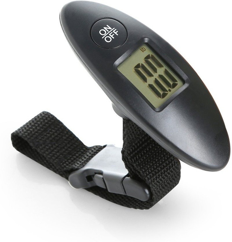NIRVA 40 Kg Digital Luggage Scale LCD Digital Outdoor Travel Luggage Scale Mini Portable Electronic Hook Belt Scale Pocket Weighing Scale(Black)