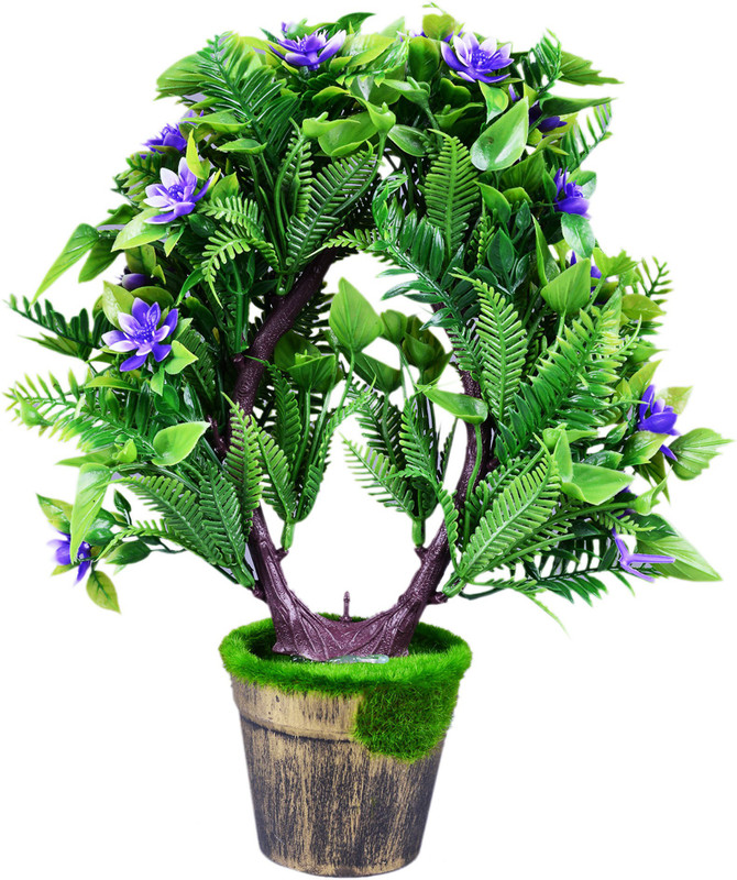 YASH ENTERPRISES Bonsai Artificial Plant  with Pot(27.5 cm, Blue)