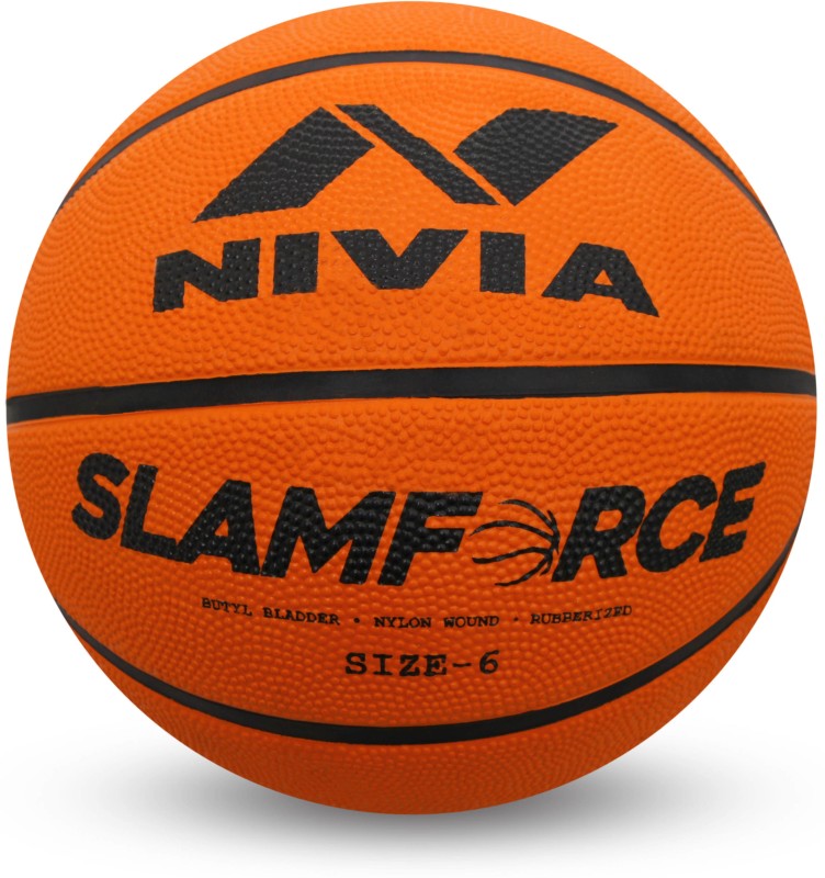 Nivia SLAMFORCE Basketball - Size: 6(Pack of 1, Orange)