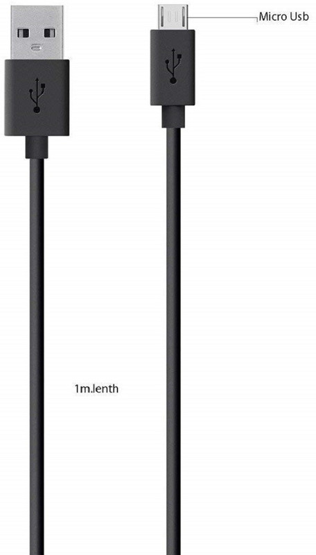muskanart Hi Speed Travel Charger Mobile Charger (Black, Cable Included) 1 A Mobile Charger with Detachable Cable(Black, Cable Included)
