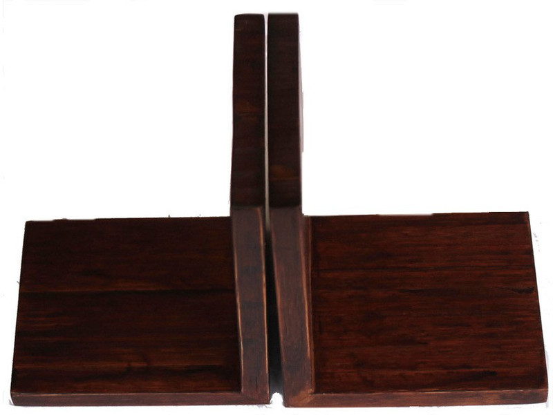 boocane bookend rosewood Bamboo Book End(Brown, Pack of 2)