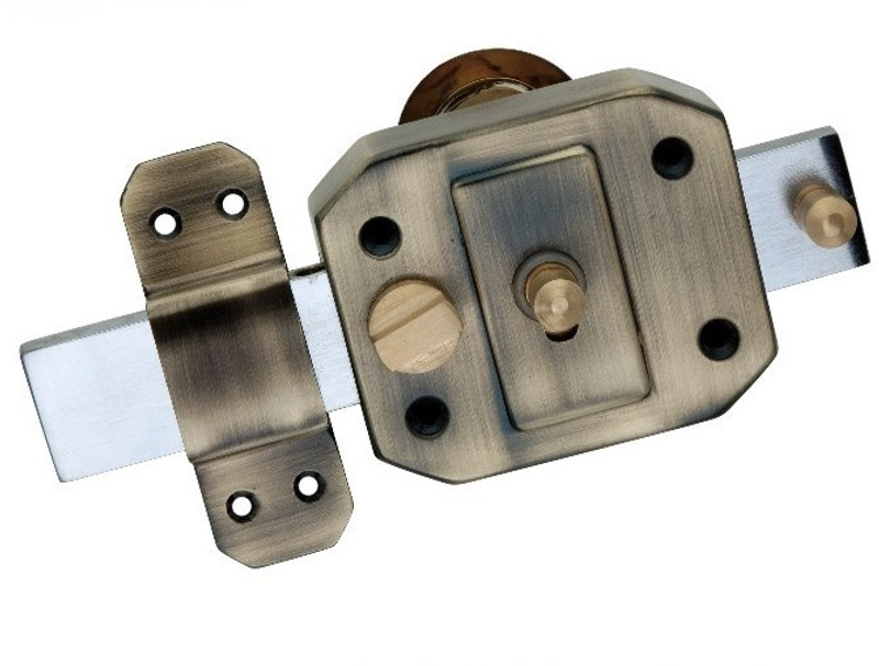 puffgold Stainless Steel, Brass Metallic Deadbolts(Brown, Steel)
