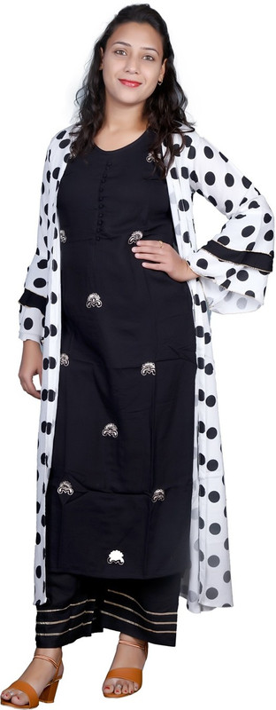 noorefashions Women Ethnic Jacket and Palazzo/Trouser Set