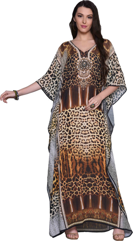 keyana Printed Weightless Georgette Women Kaftan