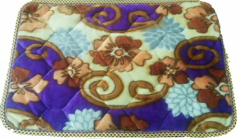 anayansh Polyester, Cotton Door Mat(Purple, Medium)
