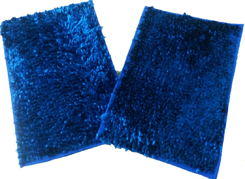 anayansh Polyester, Velvet Door Mat(Blue, Small)