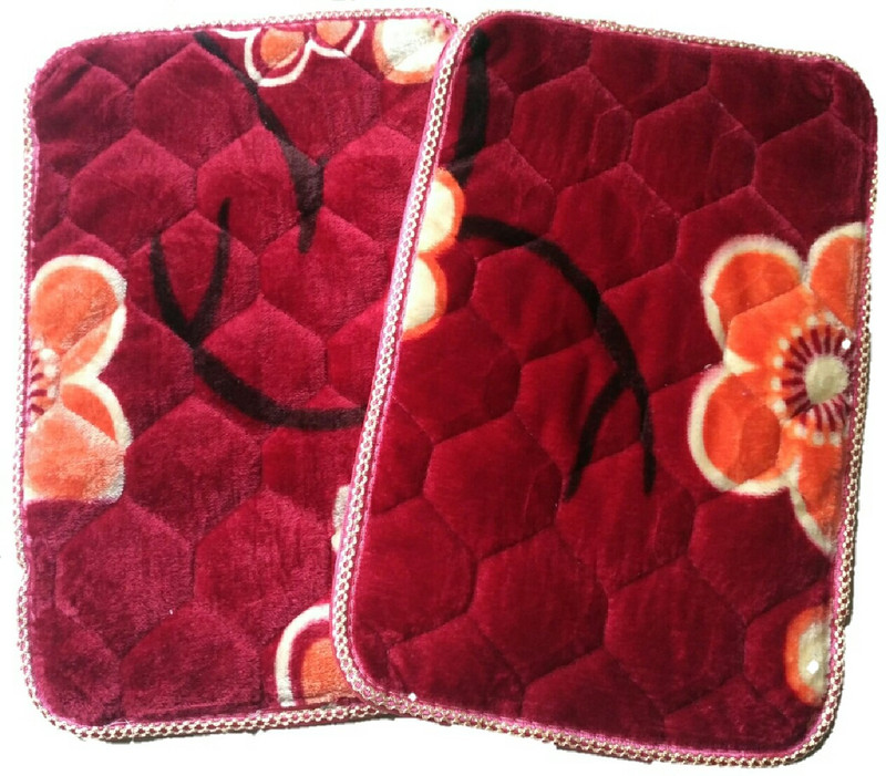 anayansh Polyester, Cotton Door Mat(Red, Medium)