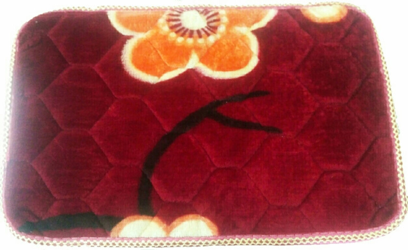 anayansh Polyester, Cotton Door Mat(Red, Medium)