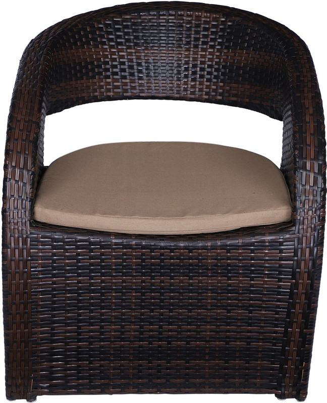 spacepanda Metal Outdoor Chair(Finish Color - Moka Brown)
