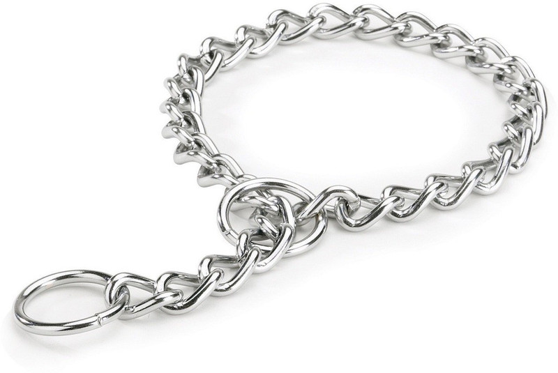dogsbuzz choke chain (6 mm) large Dog Collar & Chain(Large, silver)