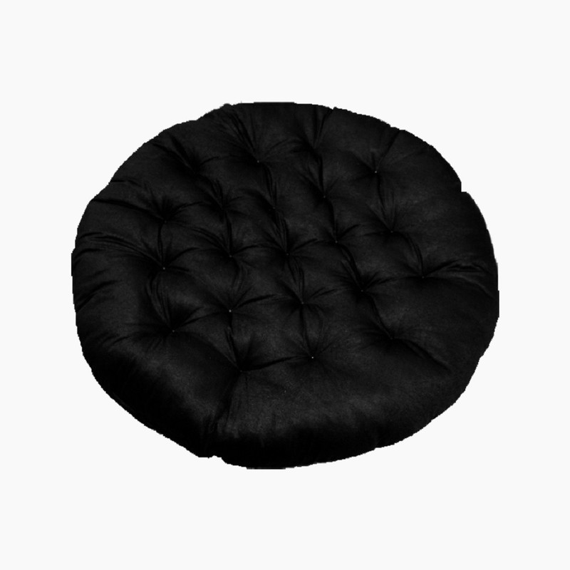 carry bird Polyester Fibre Round Cushion Floor Cushion Pack of 1(Black)