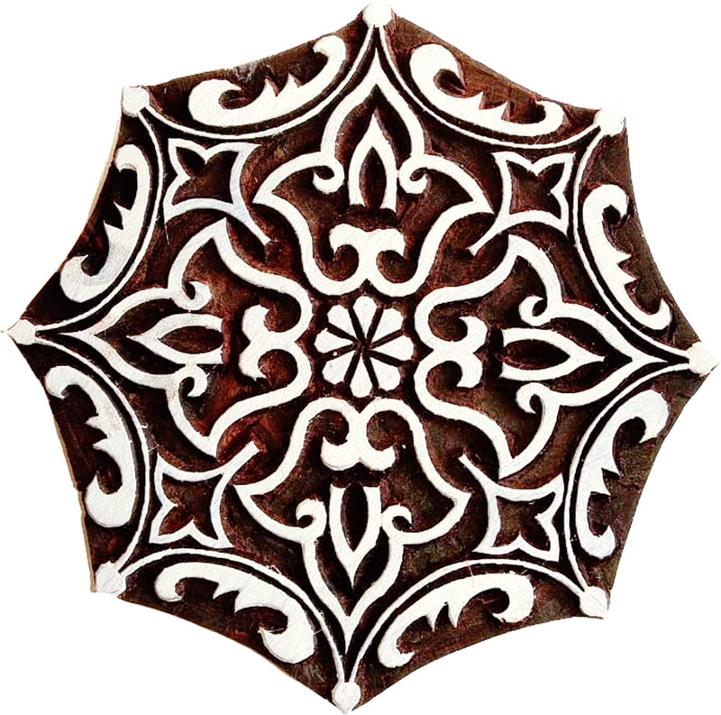 fancy handicraft MUGAL Design Hand Carved Textile Printing Block,for Saree,Suit,Fabric,Paper Printing (FBS77) Printing Blocks(Pack of 1)