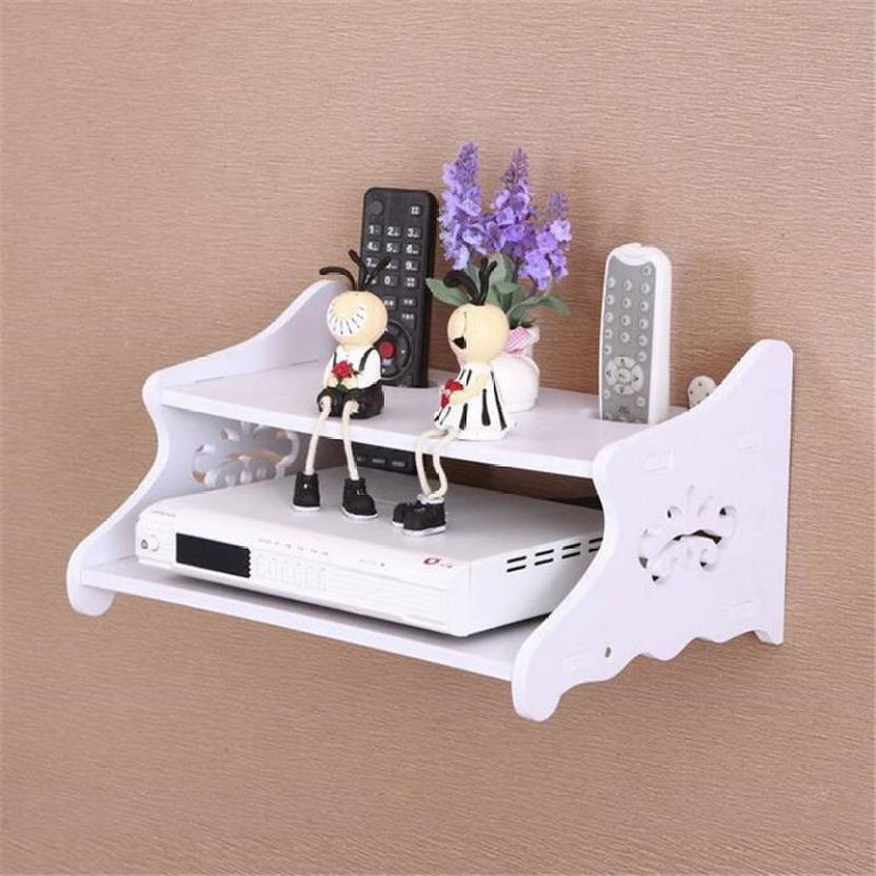star crafts art 2 shelf ta wear white setup box MDF (Medium Density Fiber) Wall Shelf(Number of Shelves - 2, White)