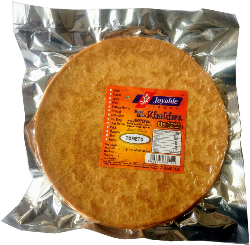 joyable Khakhra (Tometo) - 200 gms each(Pack of 6, 6 x 200, 1200 g)